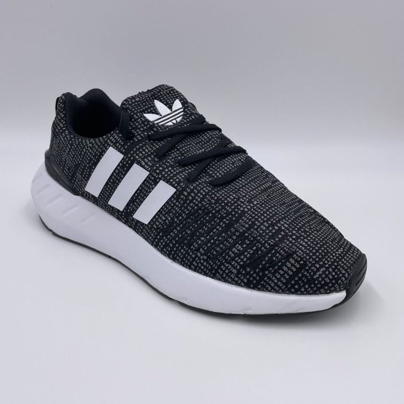 adidas Swift Run 22 Black / White Womens Shoes - Picture 7 of 8